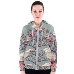 Roses Flowers Bloom Nature Blossom Women s Zipper Hoodie