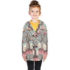 Roses Flowers Bloom Nature Blossom Kids  Double Breasted Button Coat