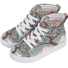 Roses Flowers Bloom Nature Blossom Kids  Hi-top Skate Sneakers by Salmanaz77