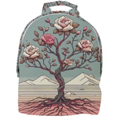 Roses Flowers Bloom Nature Blossom Mini Full Print Backpack