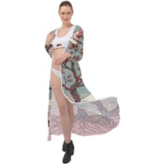 Roses Flowers Bloom Nature Blossom Maxi Chiffon Beach Wrap