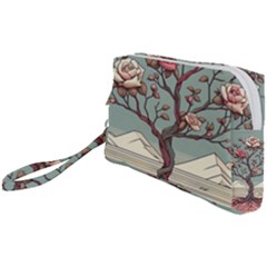 Roses Flowers Bloom Nature Blossom Wristlet Pouch Bag (small)