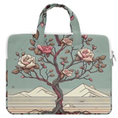 Roses Flowers Bloom Nature Blossom Macbook Pro 15  Double Pocket Laptop Bag 