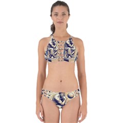 Thinker Sculpture Design Geometric Perfectly Cut Out Bikini Set