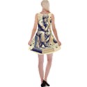 Thinker Sculpture Design Geometric Reversible Velvet Sleeveless Dress View2