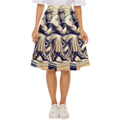 Thinker Sculpture Design Geometric Classic Short Skirt