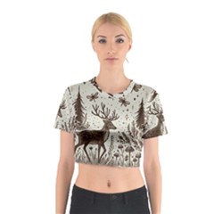 Artwork Graffiti Painting Creative Cotton Crop Top by Salmanaz77