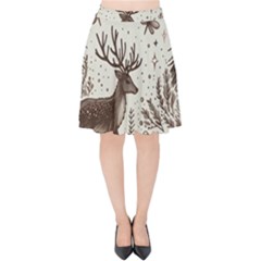 Artwork Graffiti Painting Creative Velvet High Waist Skirt by Salmanaz77