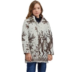 Artwork Graffiti Painting Creative Kids  Hooded Longline Puffer Jacket by Salmanaz77