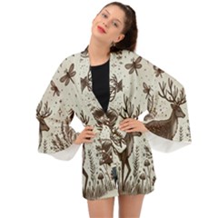 Artwork Graffiti Painting Creative Long Sleeve Kimono