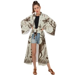 Artwork Graffiti Painting Creative Maxi Kimono