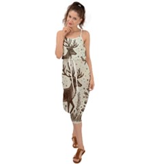 Artwork Graffiti Painting Creative Waist Tie Cover Up Chiffon Dress by Salmanaz77