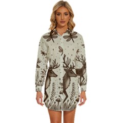 Artwork Graffiti Painting Creative Womens Long Sleeve Shirt Dress