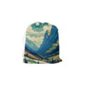 Mountains Nature Forest Landscape Drawstring Pouch (Small) View2