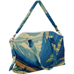 Mountains Nature Forest Landscape Canvas Crossbody Bag