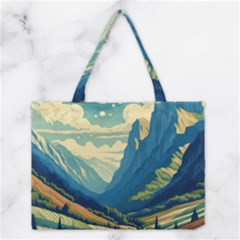 Mountains Nature Forest Landscape Medium Tote Bag