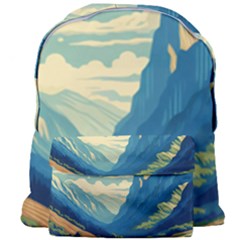 Mountains Nature Forest Landscape Giant Full Print Backpack by Salmanaz77