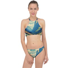 Mountains Nature Forest Landscape Halter Bikini Set