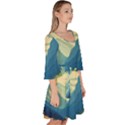 Mountains Nature Forest Landscape Velour Kimono Dress View3