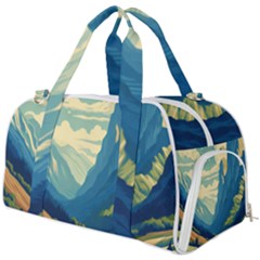 Mountains Nature Forest Landscape Burner Gym Duffel Bag