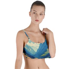 Mountains Nature Forest Landscape Layered Top Bikini Top 