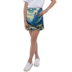 Mountains Nature Forest Landscape Kids  Tennis Skirt