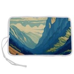 Mountains Nature Forest Landscape Pen Storage Case (m)