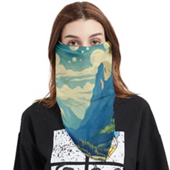 Mountains Nature Forest Landscape Face Covering Bandana (triangle) by Salmanaz77