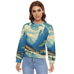 Mountains Nature Forest Landscape Women s Long Sleeve Raglan T-shirt