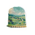 Countryside Meadow Rural Bloom Drawstring Pouch (Large) View1