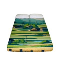 Countryside Meadow Rural Bloom Fitted Sheet (full/ Double Size)