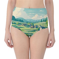 Countryside Meadow Rural Bloom Classic High-waist Bikini Bottoms by Salmanaz77