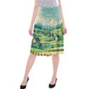 Countryside Meadow Rural Bloom Midi Beach Skirt View1