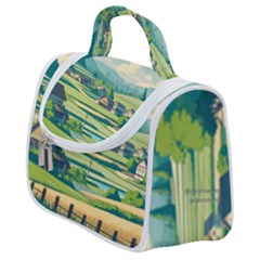 Countryside Meadow Rural Bloom Satchel Handbag by Salmanaz77