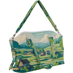 Countryside Meadow Rural Bloom Canvas Crossbody Bag by Salmanaz77