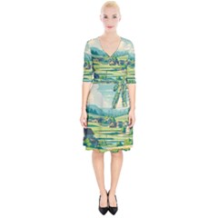 Countryside Meadow Rural Bloom Wrap Up Cocktail Dress by Salmanaz77