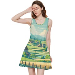 Countryside Meadow Rural Bloom Inside Out Racerback Dress by Salmanaz77