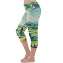 Countryside Meadow Rural Bloom Lightweight Velour Capri Yoga Leggings View2