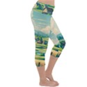 Countryside Meadow Rural Bloom Lightweight Velour Capri Yoga Leggings View3