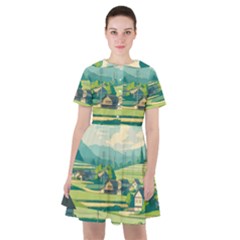 Countryside Meadow Rural Bloom Sailor Dress