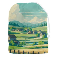 Countryside Meadow Rural Bloom Drawstring Pouch (3xl) by Salmanaz77