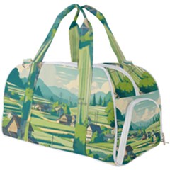 Countryside Meadow Rural Bloom Burner Gym Duffel Bag