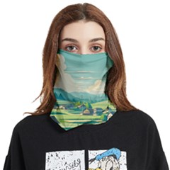 Countryside Meadow Rural Bloom Face Covering Bandana (two Sides)