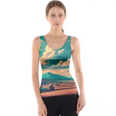 Mountains Countryside Agriculture Women s Basic Tank Top