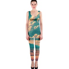 Mountains Countryside Agriculture One Piece Catsuit