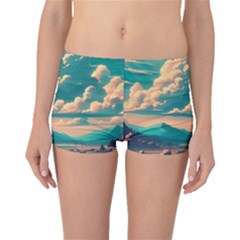 Mountains Countryside Agriculture Boyleg Bikini Bottoms by Salmanaz77