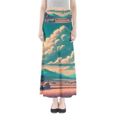 Mountains Countryside Agriculture Full Length Maxi Skirt by Salmanaz77