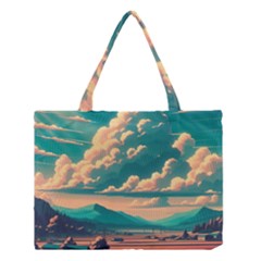 Mountains Countryside Agriculture Medium Tote Bag