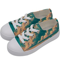 Mountains Countryside Agriculture Kids  Low Top Canvas Sneakers by Salmanaz77