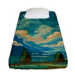 Mountains Rural Countryside Sky Fitted Sheet (single Size)